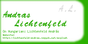 andras lichtenfeld business card